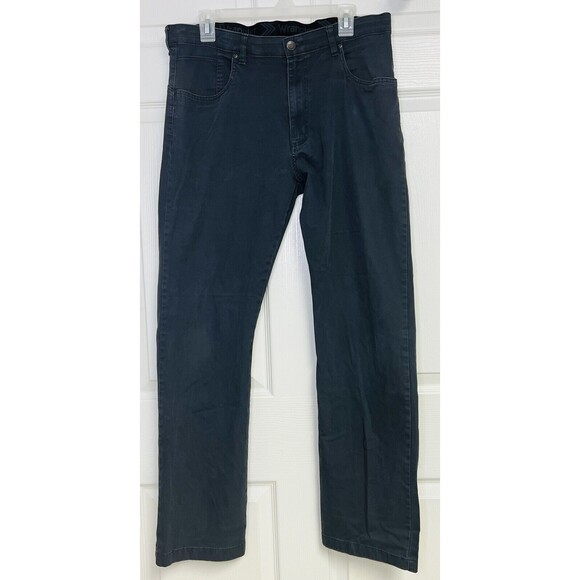 Wrangler Pants Mens 34x32 Gray Pockets Lightweight Hiking Elastic Waist Stretch - Picture 1 of 8